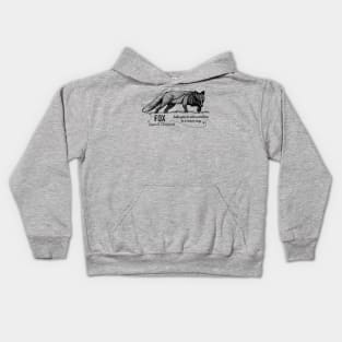 Spirit animal - fox - black Kids Hoodie